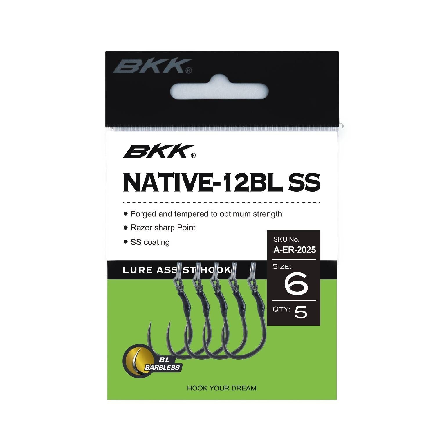 BKK NATIVE-12BL SS ASSIST HOOK
