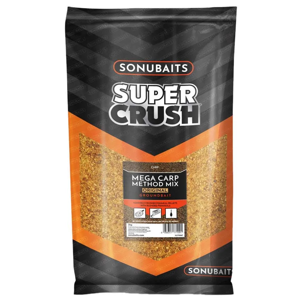 SUPERCRUSH MEGA CARP METHOD MIX ORIGINAL GROUNDBAIT 2kg - SONUBAITS
